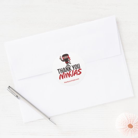 Hartelijk dank, Ninjas Stickers (Envelop)