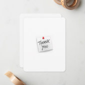 Hartelijk dank notitiekaartje (Voorkant / Achterkant in situ)