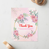 Hartelijk dank notitiekaartje (Voorkant / Achterkant in situ)