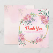 Hartelijk dank notitiekaartje (Voorkant / Achterkant)