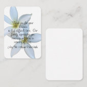 Hartelijk dank notitiekaartje (Voorkant / Achterkant)