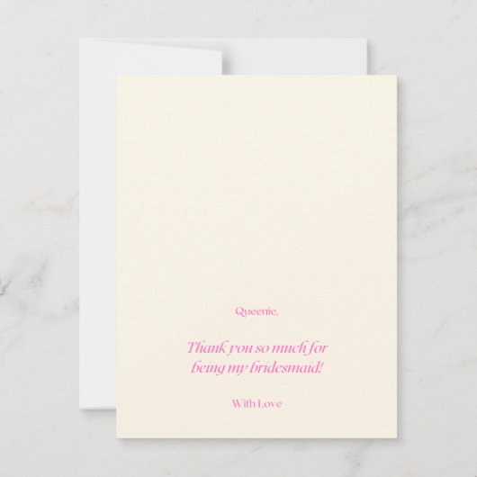 Hartelijk dank notitiekaartje (Achterkant)