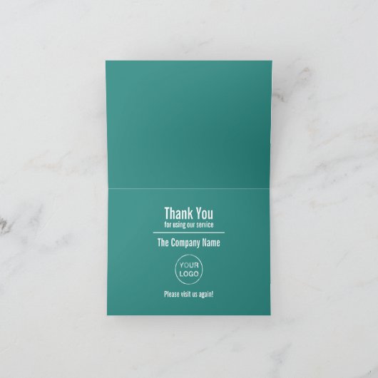 Hartelijk dank, ontwerp, klantendank bedankkaart (Binnen)