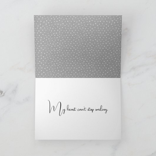 Hartelijk dank op Zwitserse Stippen Bedankkaart (Binnen)