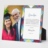 Hartelijk dank, opa | Lijst van speldenfoto's Fotoplaat (Zijkant)