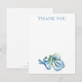 Hartelijk dank! Opmerking: blauwe Waterverf Octopu (Voorkant / Achterkant)