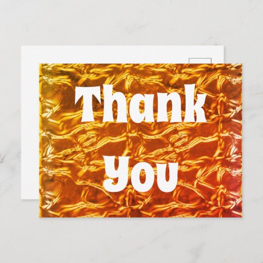 Hartelijk dank, Oranje Abstracte waardering Briefkaart (Voorkant / Achterkant)