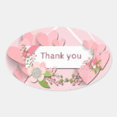 Hartelijk dank ovale sticker (Voorkant)