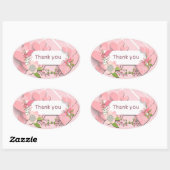 Hartelijk dank ovale sticker (Vel)