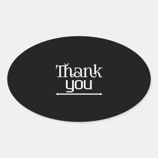 Hartelijk dank ovale sticker (Voorkant)