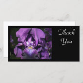 Hartelijk dank, Paarse Iris Bedankkaart (Voorkant / Achterkant)