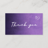 Hartelijk dank, Paarse nacht Cosmic Sky Galaxy Tre Visitekaartje (Voorkant)