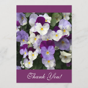 Hartelijk dank - pansies bedankkaart