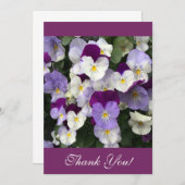 Hartelijk dank - pansies bedankkaart (Voorkant / Achterkant)