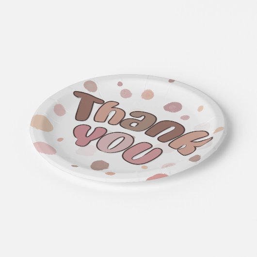 Hartelijk dank papieren bordje (Gekanteld)