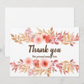 Hartelijk dank, persoonlijke dank kaart (Voorkant / Achterkant)