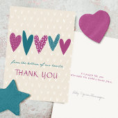 Hartelijk dank Plum Blauwgroen Bedankkaart