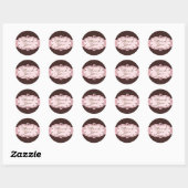 Hartelijk dank, Polka Dots Ronde Sticker (Vel)