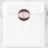 Hartelijk dank, Polka Dots Ronde Sticker (Tas)