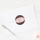 Hartelijk dank, Polka Dots Ronde Sticker (Envelop)