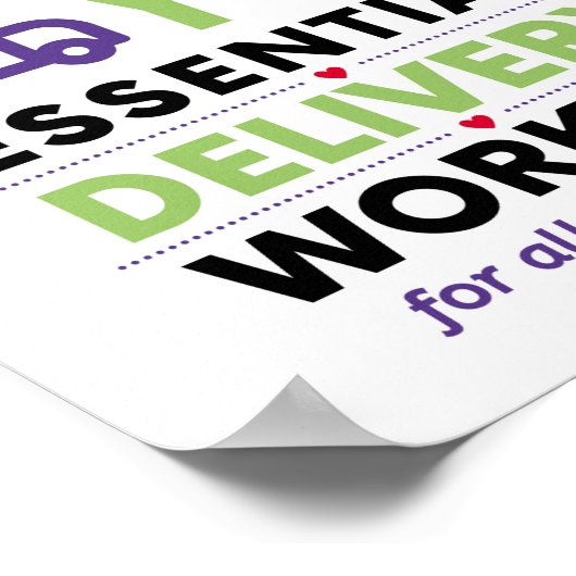 Hartelijk dank, Poster essentiële levering van wer (Hoek)