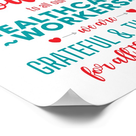 Hartelijk dank, Poster gezondheidswerkers (Hoek)