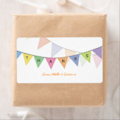 Hartelijk dank, Rainbow Banner Sticker Label (Insitu)