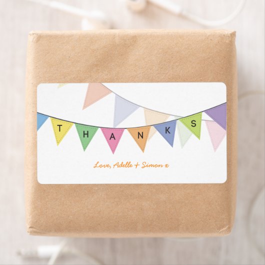 Hartelijk dank, Rainbow Banner Sticker Label (Insitu)