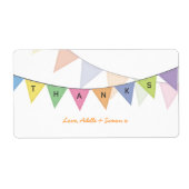 Hartelijk dank, Rainbow Banner Sticker Label (Voorkant)