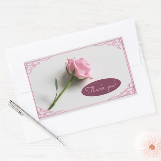 Hartelijk dank rechthoekige sticker (Envelop)