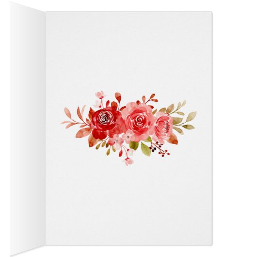 Hartelijk dank: Red Rose Pink Peony Floral Lijst K (Binnen (Rechts))