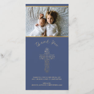 Hartelijk dank - Religieus (baptisme, enz.) Bedankkaart