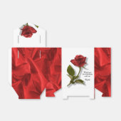 Hartelijk dank - Rode roze en Stem - Floral fotogr Bedankdoosjes (Uitgevouwen)