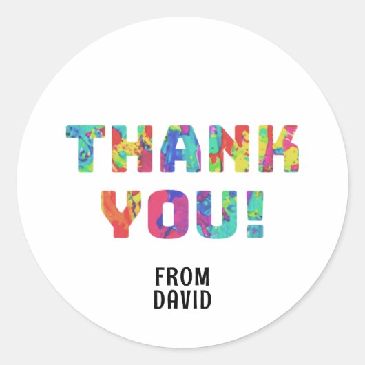 Hartelijk dank ronde sticker (Voorkant)