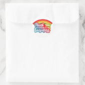 Hartelijk dank ronde sticker (Tas)