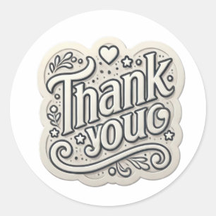 Hartelijk dank ronde sticker