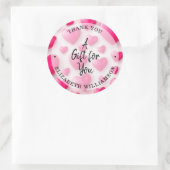 Hartelijk dank ronde sticker (Tas)