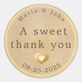 Hartelijk dank ronde sticker