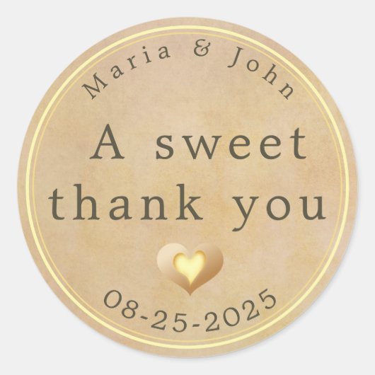 Hartelijk dank ronde sticker (Voorkant)