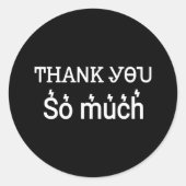 Hartelijk dank ronde sticker (Voorkant)