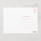 Hartelijk dank, rood en wit Briefkaart met dubbel (Achterkant)