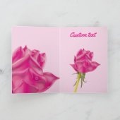 Hartelijk dank roos Aangepaste kaart (Binnen)