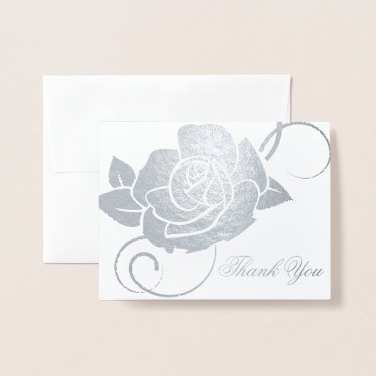 Hartelijk dank, Roos Folie Kaarten (Voorkant met envelop)