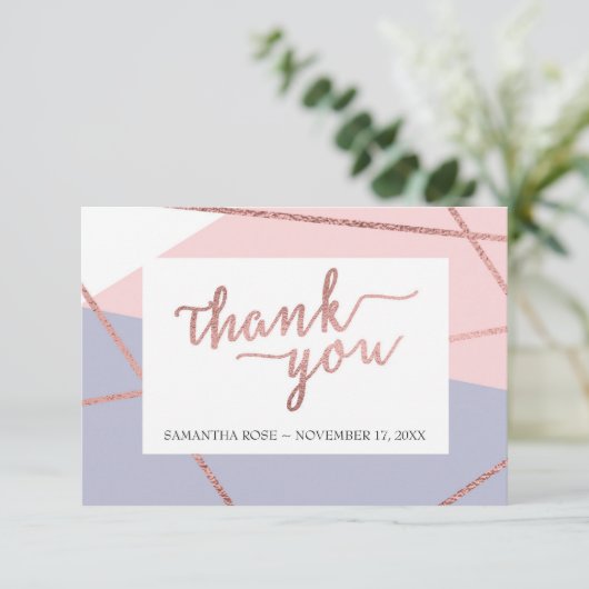 Hartelijk dank, Roos Gold Bedankkaart (Staand voorkant)