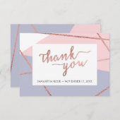 Hartelijk dank, Roos Gold Bedankkaart (Voorkant / Achterkant)