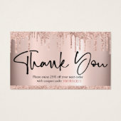 Hartelijk dank, Roos Gold Customer Discount Kaart (Voorkant)