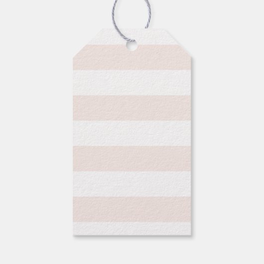 Hartelijk dank, Roos Gold Foil Pink Blush Favor Cadeaulabel (Achterkant)