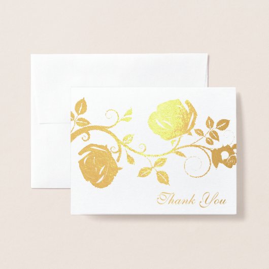 Hartelijk dank, Roos wijn Folie Kaarten (Voorkant met envelop)