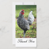 Hartelijk dank, Rooster-fotokaart Bedankkaart (Voorkant)