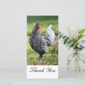 Hartelijk dank, Rooster-fotokaart Bedankkaart (Staand voorkant)